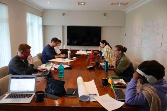 Fig. 3. Participants working away.